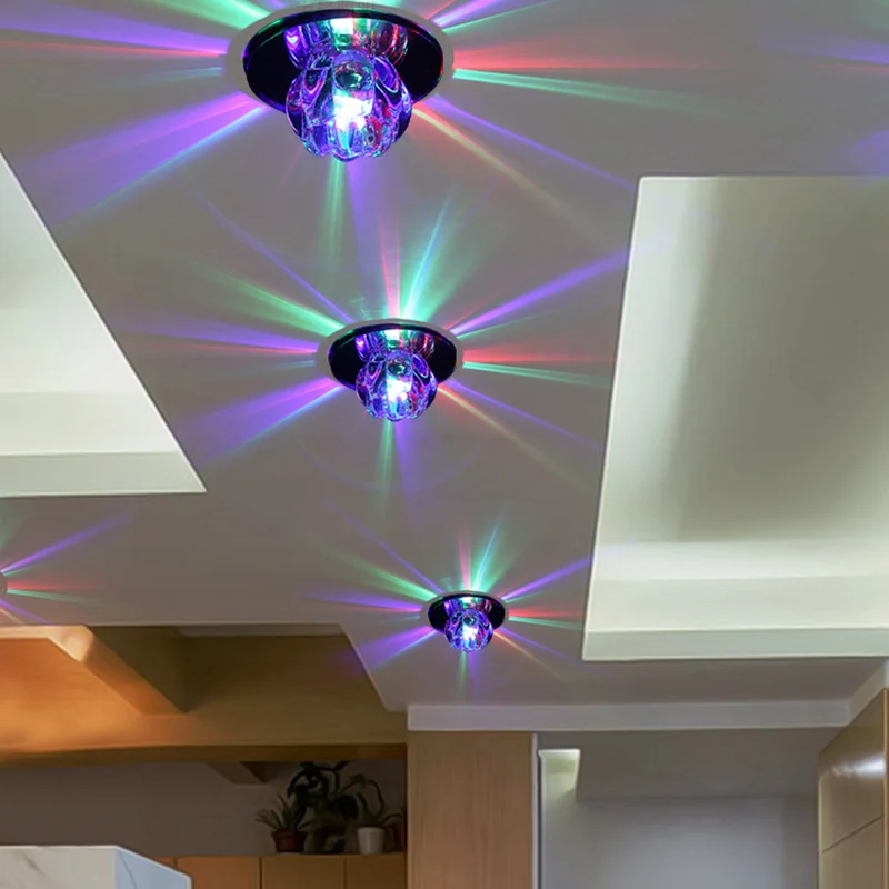 Laimaick, AC90-260V, 3 Вт, светодиодный, современный, для гостиной, настенный, цветной, для дома, для входа, для ресторана, коридора, лампа, кристалл, светодиодный, потолочный светильник