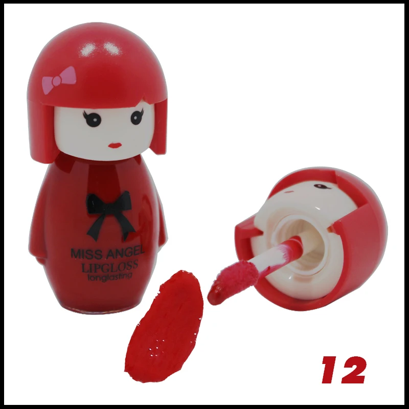 Doll Girl waterproof lip gloss longlasting lip stick lovely make up 12 colors