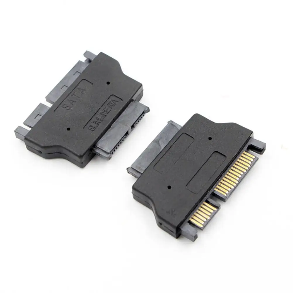 

Slimline SATA Adapter Serial ATA 7+15 22pin Male to Slim 7+6 13pin Female Adapter for Desktop Laptop HDD CD-ROM Hard Disk Drive