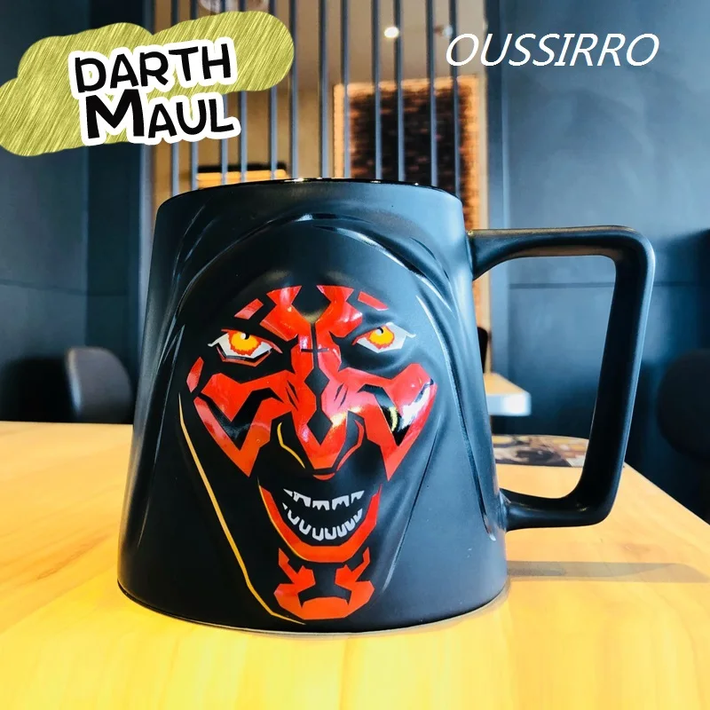 cheap Creative Novelty Darth Mug Star War 3D Designed Personality Ceramic Mug Mass Volume Coffee Cup With Spoon Nice Gifts