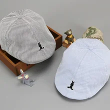 Милая полосатая Детская шапка-берет для малышей, хлопковые детские шляпы для мальчиков и девочек, детская шапочка для малышей, Детская летняя бейсболка