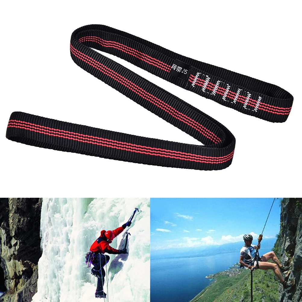 

Rock Climbing Sling Rope Protector 60cm Nylon Bearing Strap Reinforce Rope Belt Arborist Mountaineering Equipment