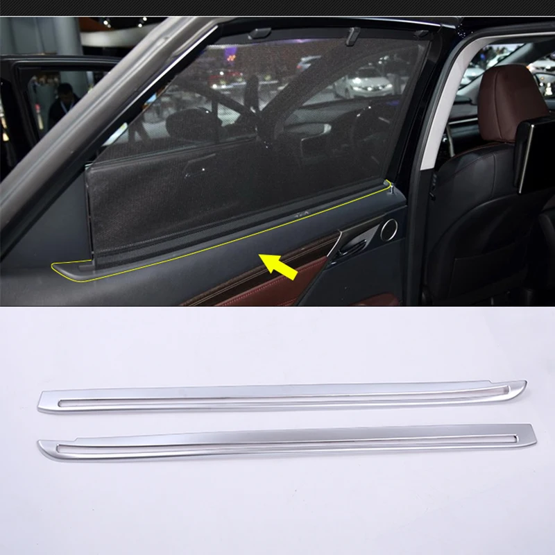 

For Lexus RX 2015 2016 Car Styling ABS Chrome Window Decoration Strips Trim Auto Accessories 2pcs