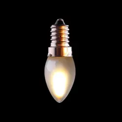 Матовый Стекло C7 ночь светодио дный лампы 0,5 Вт люстра Эдисон светодио дный лампа E12 E14 базы теплый белый Винтаж свечи светодио дный свет