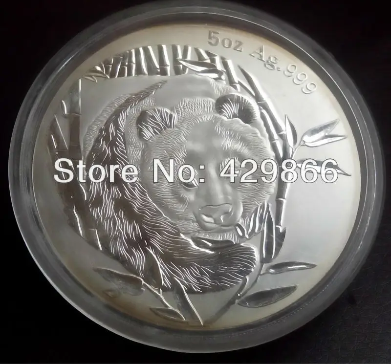 Free shipping Wholesale 2003 5 ounces panda silver COINS |