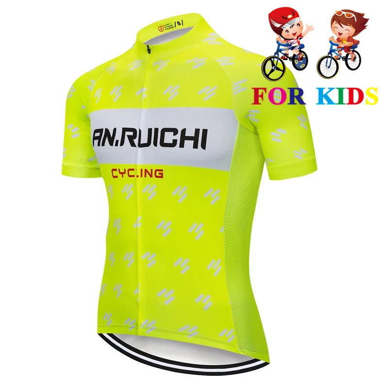 Летняя детская Pro велосипедной команды Джерси костюм велосипедиста MTB Форма цикла узкая по фигуре сорочка, мужская рубашка для мальчиков Велосипедная форма, костюм для детей - Цвет: Short Shirt 1