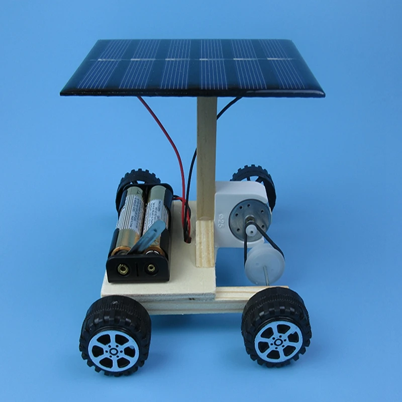DIY manual assembly material solar power driven vehicle science and