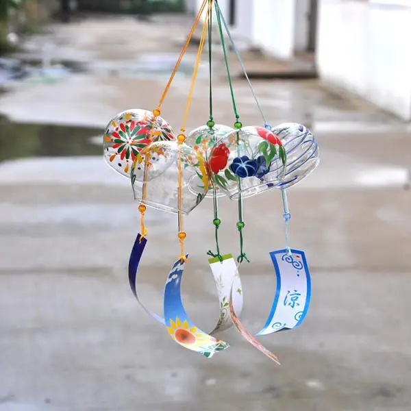 Japan Traditional Wind Chime Glass Wind Bell Summer Windows Hanging Decor #1