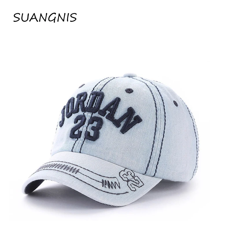 

Brand New High Quality 2019 Kids Baseball Caps Baby Has & Caps Fashion Letter Jean Denim Cap Baby Boys Girls Sun Caps for 2-7y