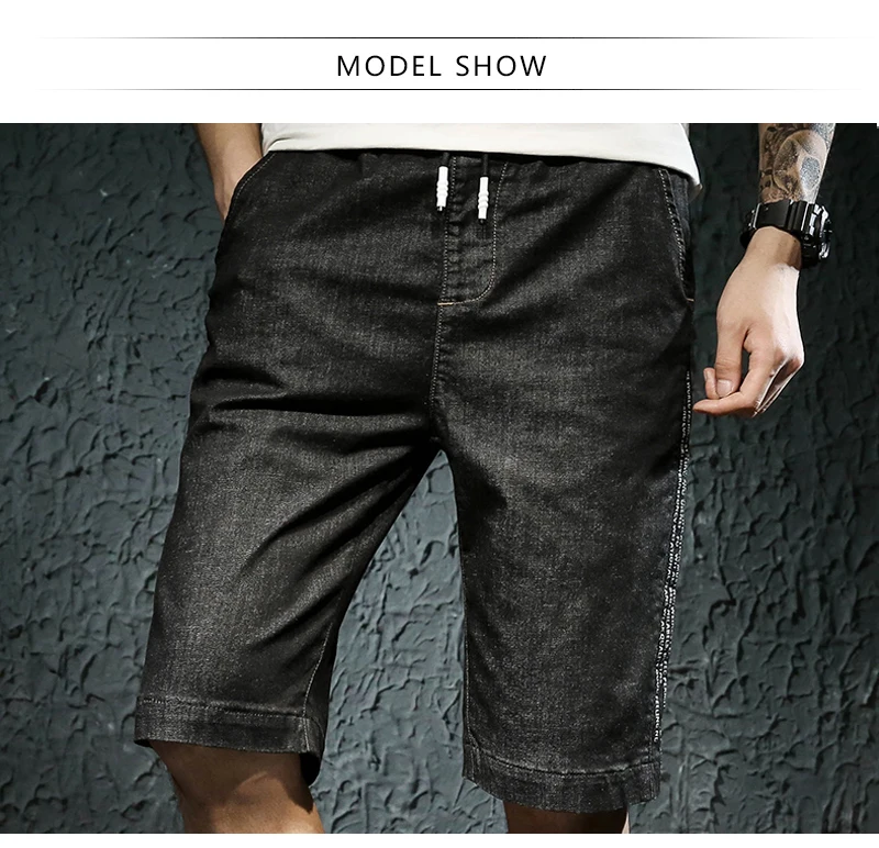 Летние повседневные шорты для мужчин джинсы брюки карго плюс размеры колено человек шорты-бермуды джинсовые бриджи 7xl большой и высокий