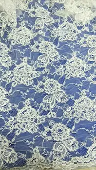 

S-83117 african bridal lace fabric Hot selling eyelash chantilly lace french net lace for wedding with cord