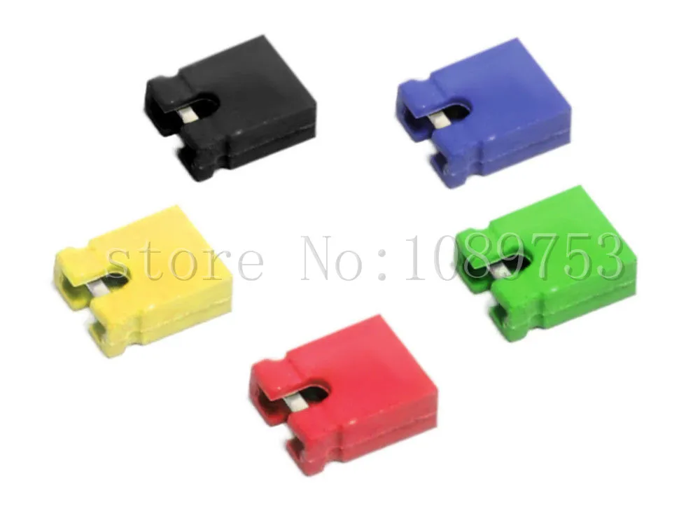 

500Pcs New Multicolor 2.54mm Mixed Jumper Shunts Bridges Hard Drive DVD Motherboards Electronics