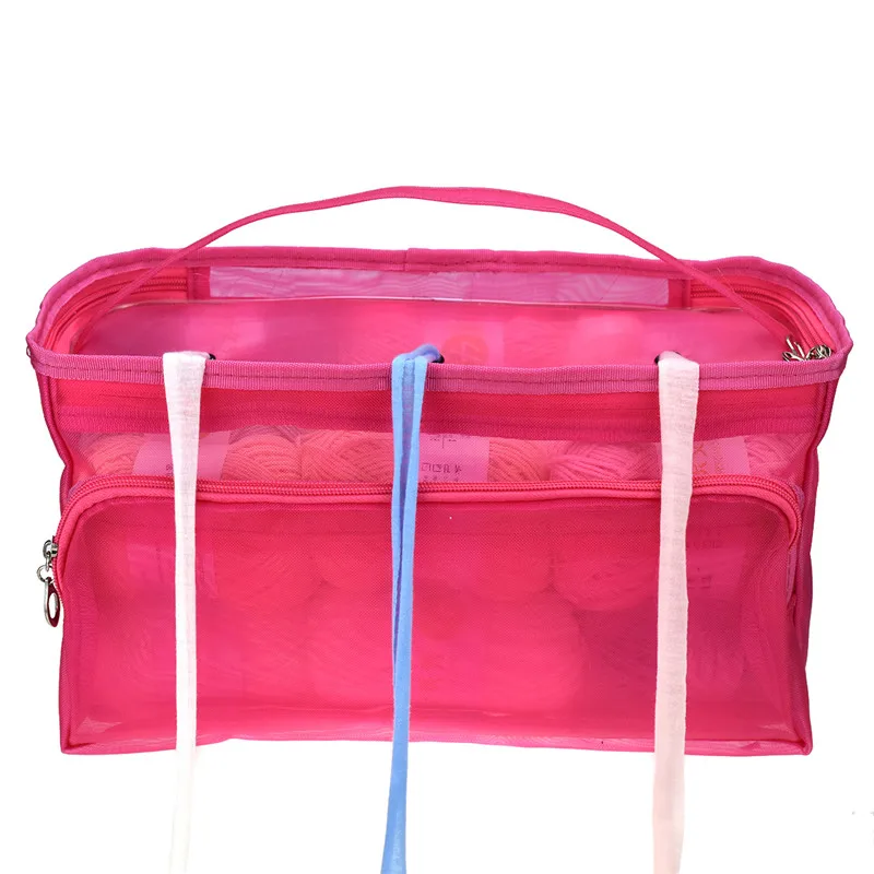 Сплетенные сумки Органайзер пряжа сетчатый мешок для хранения сумка для хранения для вязания крючком спицы Швейные аксессуары