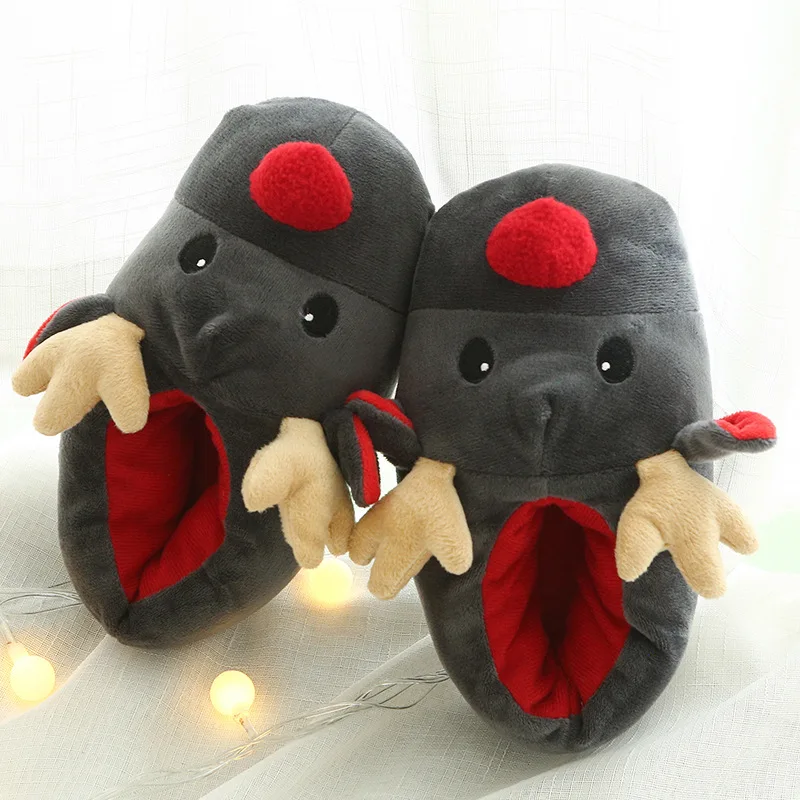 Price KESMALL New Hot Womans Shoes Christmas Deer Winter Flock Plush Warm Indoor Floor Cotton Slippers Home Slippers WS171