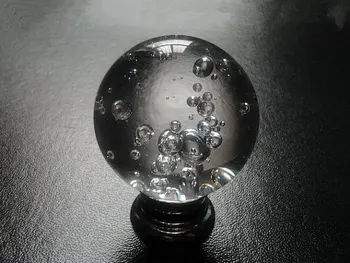 

2pcs Bubble Glass Knobs Crystal Drawer Knobs Dresser Pulls Handles Cabinet Knob Decorative Pull Handle Hardware Clear Silver