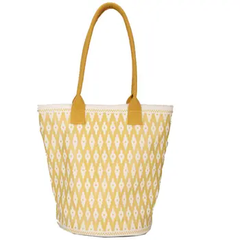 

TTOU Women Simple Plaid Tote Bag Female Large Capacity Handbag Pu Leather Shopping Bag Casual Shoulder Bag