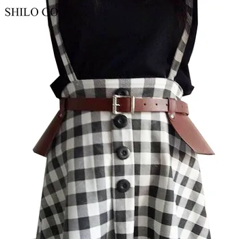 

SHILO GO Belt Womens Fashion European and American concise belt brown black slim belt