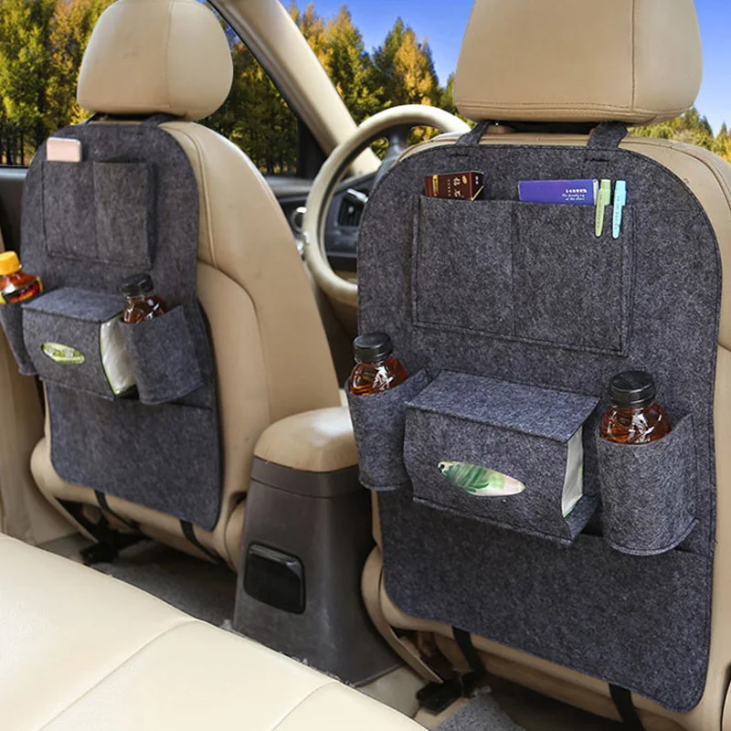 Контейнер для заднего сиденья с несколькими карманами, автомобильная сумка для хранения, автомобильные аксессуары, универсальный органайзер для заднего сиденья 40*56 см