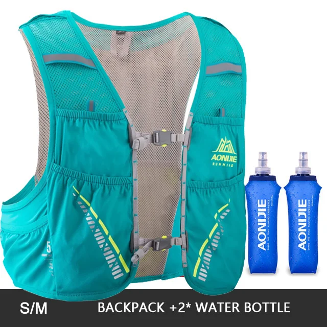 AONIJIE C933 гидратация пакет рюкзак сумка Жилет Жгут водный Пузырь походный Кемпинг бег марафон гонки скалолазание 5L - Цвет: SM-500ml bottles