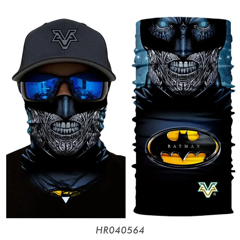 3D бесшовная бандана Marvel шарфы Бэтмен маска для лица Мстители Warcraft повязка на шею труба Буффе наружная Балаклава на Хэллоуин
