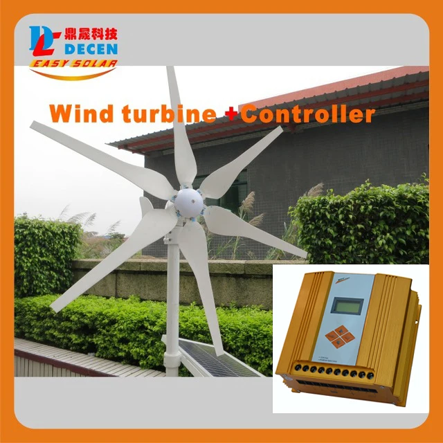 

MAYLAR@ 1PC 400W 6blades High Efficiency Wind Generater +1 PC MPPT Controller