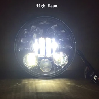 

5.75'' Inch H4 LED Light Projector Headlight With Parking Light For Motorcycle