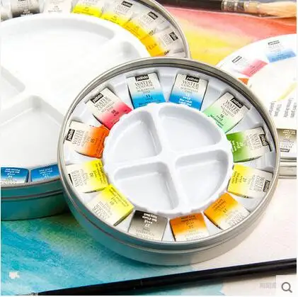 

Pebeo Solid Water Color Paint 24Colors soluble watercolor pigments 24 color materials