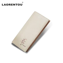 LAORENTOU Exclusive Design Tree Pattern Genuine Leather Women Wallet Cow Leather Long Women’s Purse Lady Party Wallet N5
