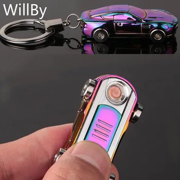 

2PCS.LOT Mini Sport Car Shape Metal Windproof USB Rechargeable Cigarette Lighters
