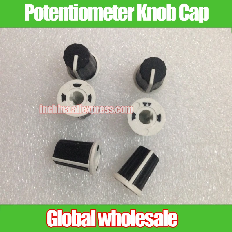 

10pcs Mixer for PIONEER DJM-300/500/600/3000 Potentiometer Knob Cap 90 degree 270 degree Black Switch audio volume knob