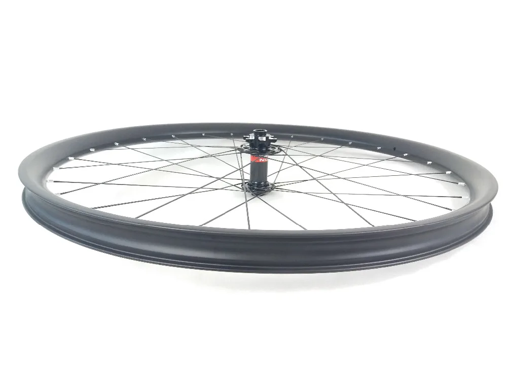 Flash Deal 29er MTB AM ENDURO 35mm tubeless carbon front wheel asymmetric TL ready 24 28 32 Holes UD 3K matte glossy 15mm thru aero spokes 5