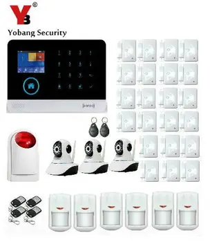 

Yobang Security-Android IOS APP Alarms Home Security System WIFI GSM Smart Home Motion Detector HD IP Camera Surveillance