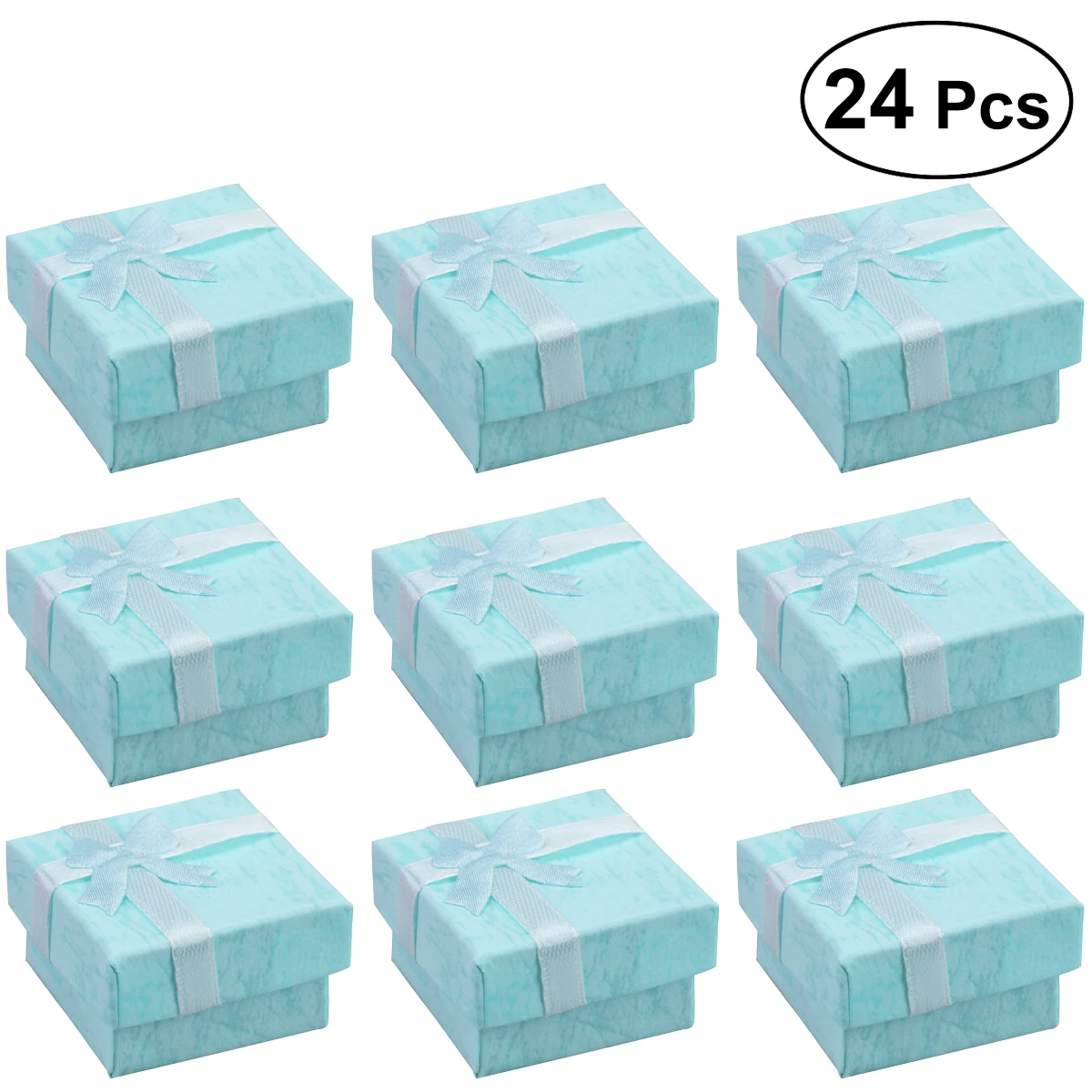 24 шт ювелирные изделия органайзеры коробки для хранения подарков для серьги браслет ожерелье - Цвет: Синий