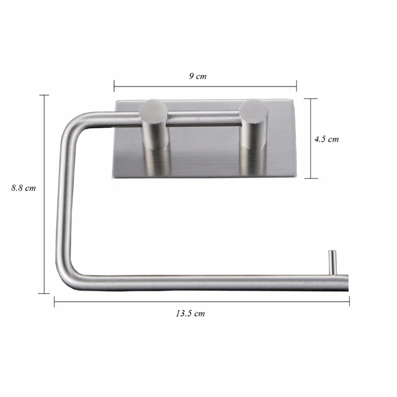 Нержавеющая сталь само-клейкая, на тканевой основе вешалка для одежды Бумага держатель для туалетной бумаги Вешалки