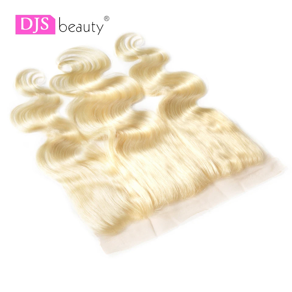 DJS beauty Hair 7A бразильские светлые волнистые волосы Бесплатная часть 13*4 Кружева Frontals девственные волосы #613 Бесплатная доставка