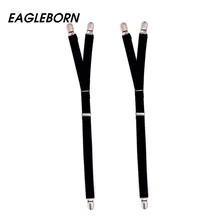 Для мужчин s держатель рубашки Военная прямая подтяжки стремени эластичная Военная Униформа бизнес подтяжки Рубашка Подвязки для мужчин