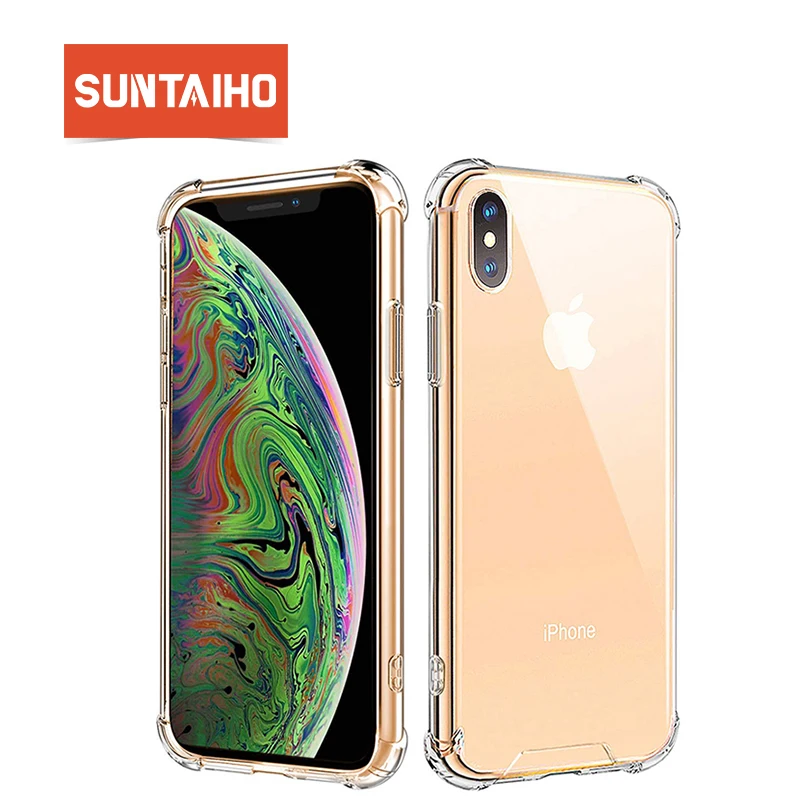 Suntaiho for iPhone XS Max Case Shockproof Ultra Thin Transparent Soft Silicone Phone Case for iPhone X XR 7 8 Cover Coque Funda Suntaiho for iPhone XS Max Case Shockproof Ultra Thin Transparent Soft Silicone Phone Case for iPhone X XR 7 8 Cover Coque Funda