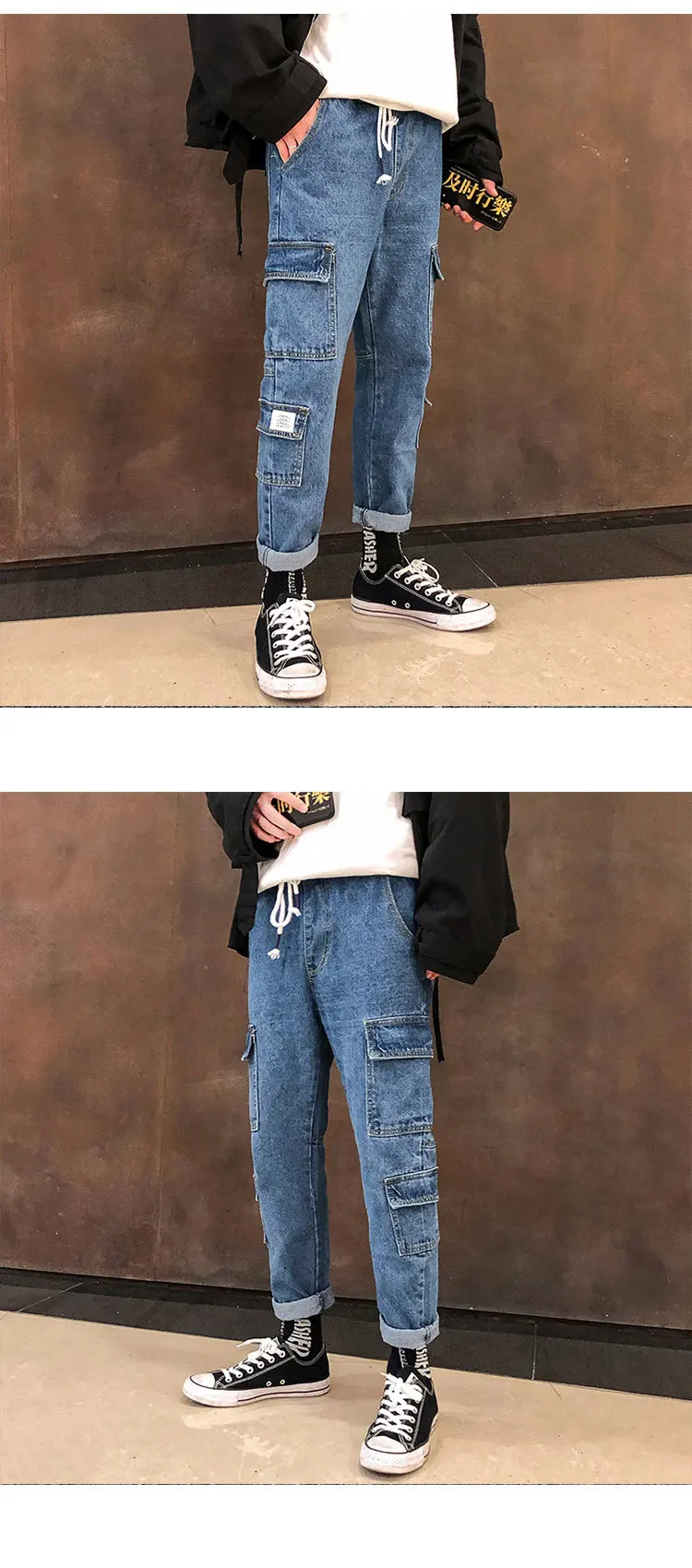 jeans preto azul cor biker denim calças