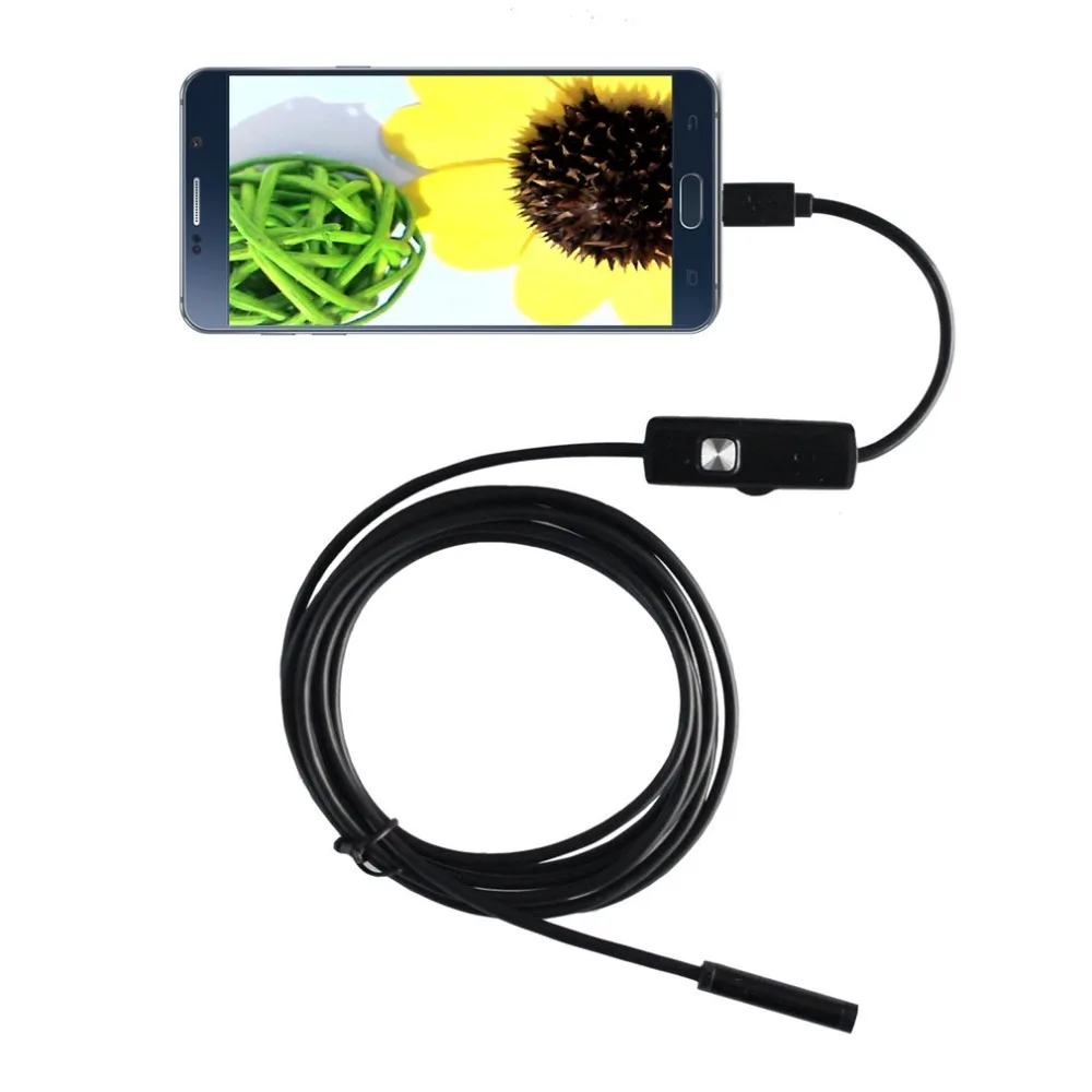 7 мм lensWIFI мини Endoscope1M 2 м 3,5 м кабель Водонепроницаемый мягкий кабель Бороскоп Инспекции Камера змея Камера 8 светодиодный для Android