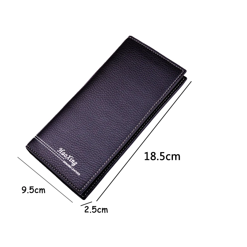 

New Wallet Mens Long Coin Purse PU Leather Notecase Business Male Clutch Carteira Phone Bag Masculina Men's Handbag Black Sale
