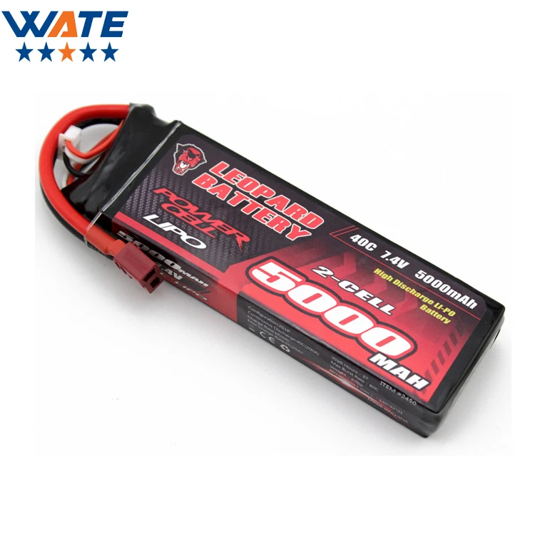 

7.4v 5000mAh 2S 40C li-ion battery Model car model aircraft batteries