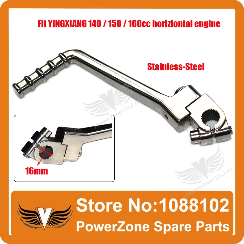 Kick Start Lever 16mm Furo De Montagem de Aço inoxidável Fit Para YX GPX KAYO 140/150/160cc Sujeira Pit bike Peças De Reposição Livre Shpping