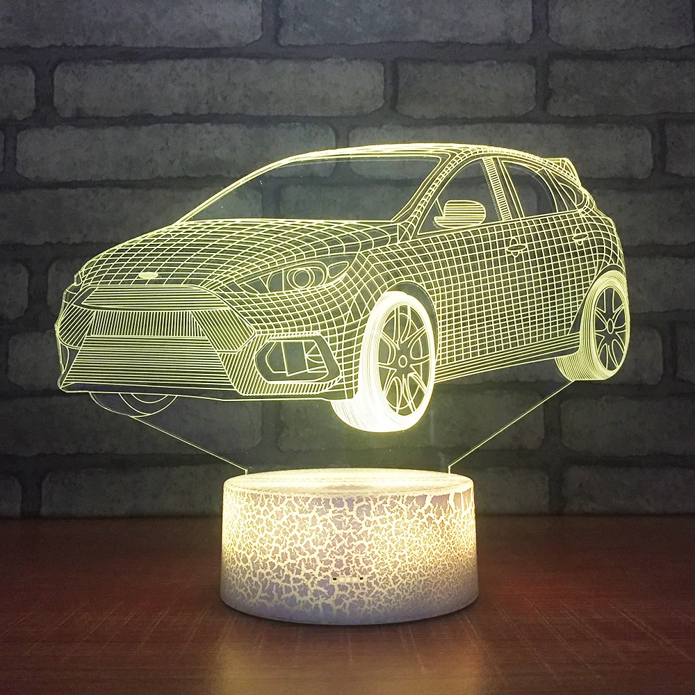 

Usb Unique 3d Table Lamps Remote Control Color Change Diy Led Colorful Night Lamp 3d Stereo Desk Lamp