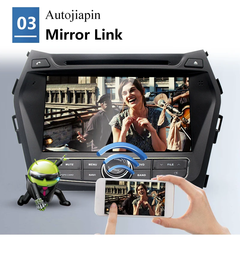 Top AUTOJIAPIN 9" Android 6.0 car  stereo RADIO GPS navi for HYUNDAI IX45 2013 SANTAFE  WIFI 3G MAP camera mirror link 3