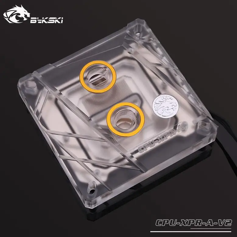 Bykski cpu водяное охлаждение радиаторный блок для INTEL LGA1150 1151 1155 1156 2011X99 прозрачный с RGB жидкостной системой охлаждения - Цвет лезвия: XPR-A V2