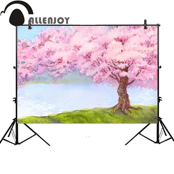 

Allenjoy photography background watercolor pink tree comics spring backdrop photobooth professional photo studio