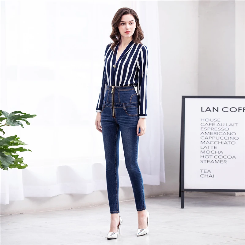 Merry Pretty Women Hight Waist Denim Pants 2019 Autumn Skinny Zippers Jeans Pants Solid Slim BodyconPlus Size S-6XL Pencil Pants Merry Pretty Women Hight Waist Denim Pants 2019 Autumn Skinny Zippers Jeans Pants Solid Slim BodyconPlus Size S-6XL Pencil Pants