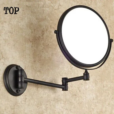 Античный Черный 8 дюймов зеркала для ванной комнаты увеличительное зеркало с настенным креплением косметическое зеркало для ванной комнаты с подсветкой зеркала