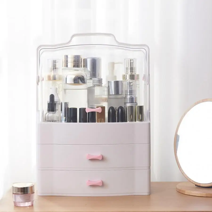 

Makeup Accessories Home Desktop Jewelry Necklace Nail Polish Earring Multi-functional Drawer Cosmetic Rack Makeup Storage Box