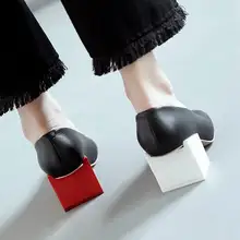 2017 Gladiator shoes women high heels slip on women pumps solid color round toe elegant high quality dress office lady shoes 07